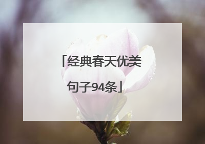 经典春天优美句子94条