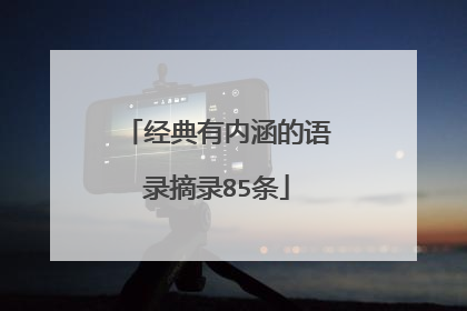 经典有内涵的语录摘录85条