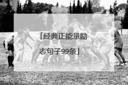 经典正能量励志句子99条