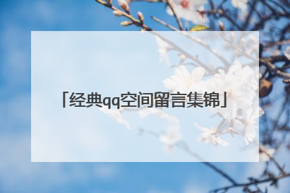 经典qq空间留言集锦