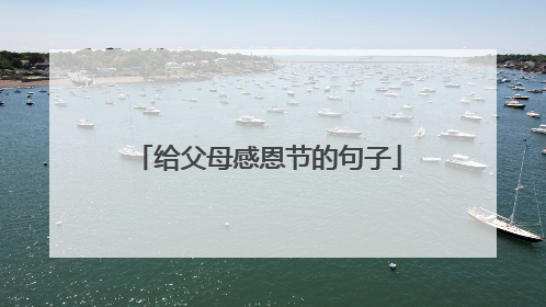 给父母感恩节的句子