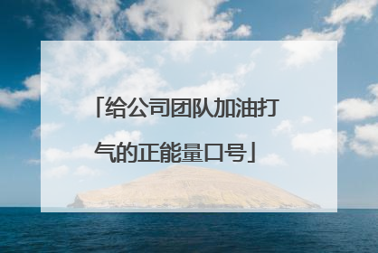 给公司团队加油打气的正能量口号