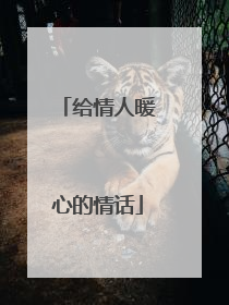 给情人暖心的情话