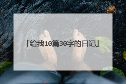 给我10篇30字的日记