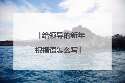 给领导的新年祝福语怎么写
