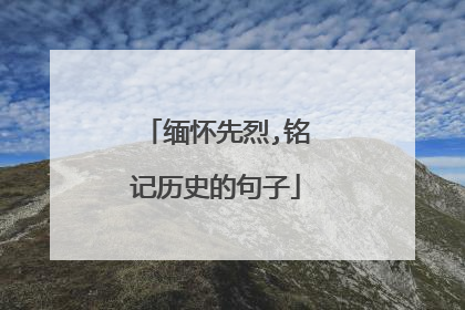 缅怀先烈,铭记历史的句子