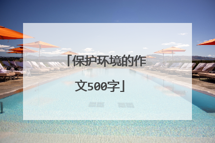 保护环境的作文500字