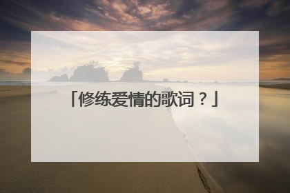 修练爱情的歌词?