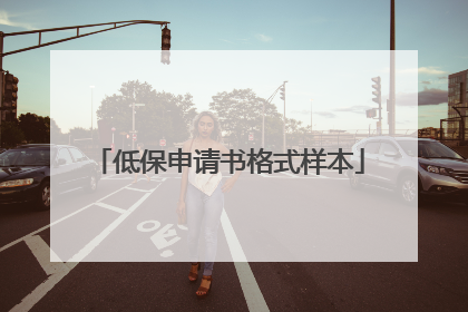 低保申请书格式样本