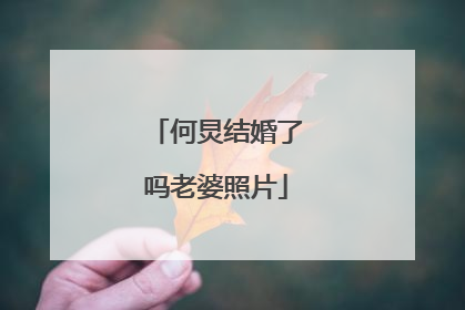 何炅结婚了吗老婆照片
