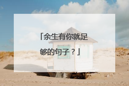 余生有你就足够的句子?