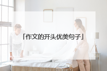 作文的开头优美句子