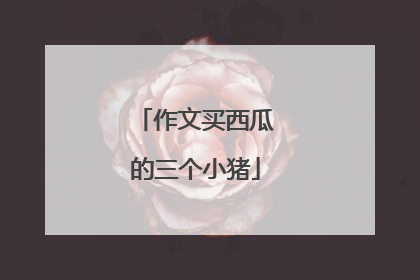 作文买西瓜的三个小猪