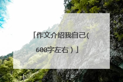 作文介绍我自己(600字左右）