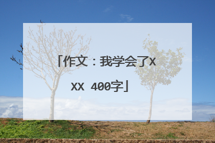 作文:我学会了XXX 400字