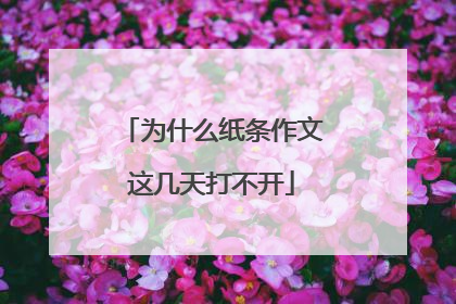 为什么纸条作文这几天打不开