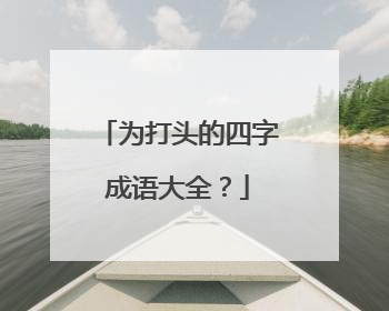 为打头的四字成语大全？