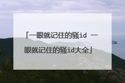 一眼就记住的骚id 一眼就记住的骚id大全