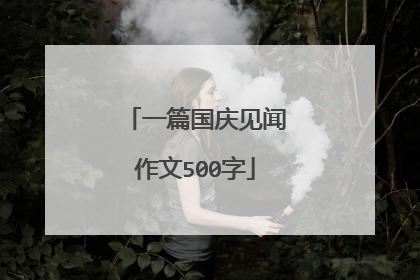 一篇国庆见闻作文500字