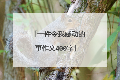 一件令我感动的事作文400字