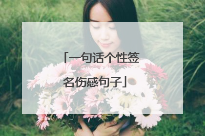一句话个性签名伤感句子