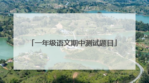 一年级语文期中测试题目