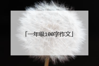 一年级100字作文