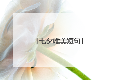 七夕唯美短句