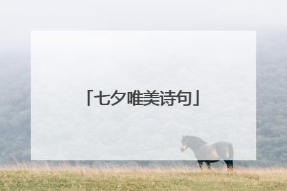 七夕唯美诗句