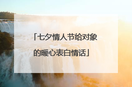 七夕情人节给对象的暖心表白情话