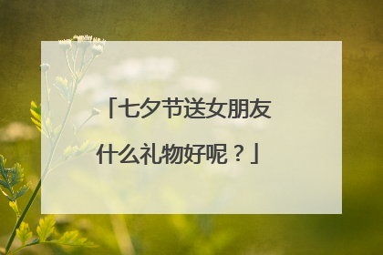 七夕节送女朋友什么礼物好呢？