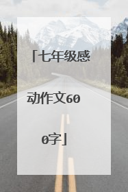 七年级感动作文600字