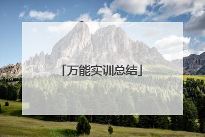 万能实训总结