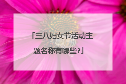 三八妇女节活动主题名称有哪些?