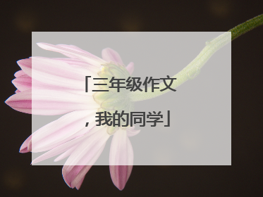 三年级作文,我的同学