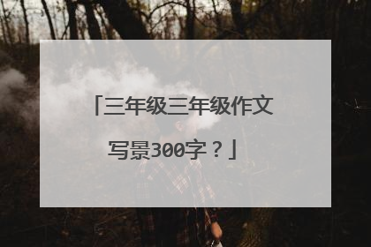 三年级三年级作文写景300字?