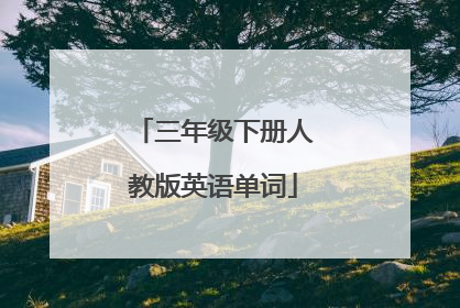 三年级下册人教版英语单词