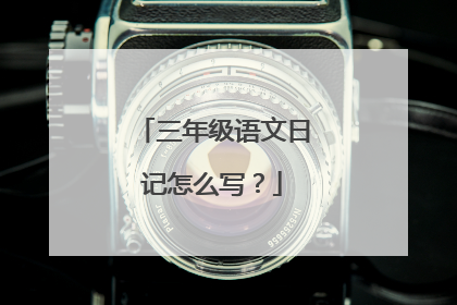 三年级语文日记怎么写?