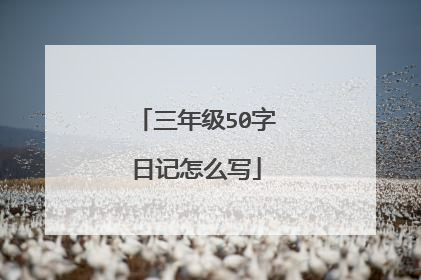 三年级50字日记怎么写