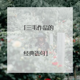 三毛作品的经典语句