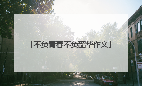 不负青春不负韶华作文