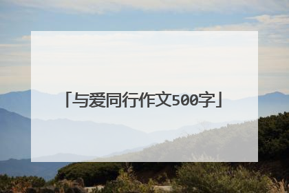 与爱同行作文500字