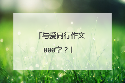 与爱同行作文800字?