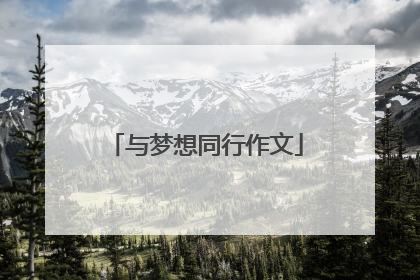 与梦想同行作文