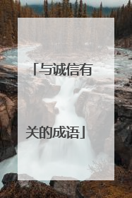 与诚信有关的成语