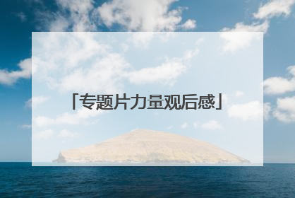 专题片力量观后感