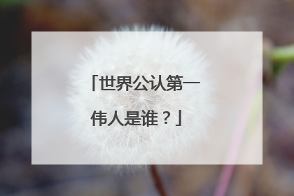 世界公认第一伟人是谁？