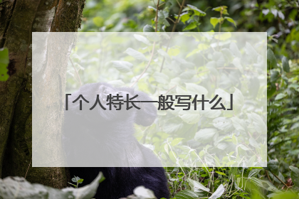 个人特长一般写什么