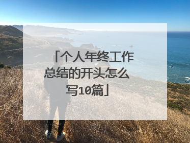 个人年终工作总结的开头怎么写10篇