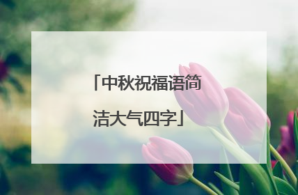 中秋祝福语简洁大气四字